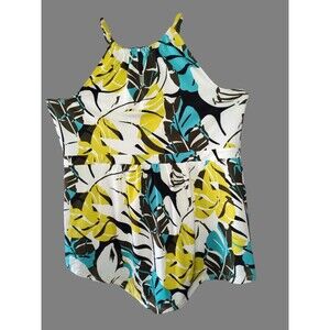 Jules & Leopold Floral Pattern Halter Top with Spaghetti Straps - Size L